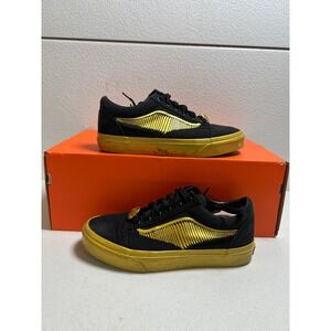 Vans Old Skool Harry Potter Golden Snitch Black Gold Sneakers 7.5w #2619